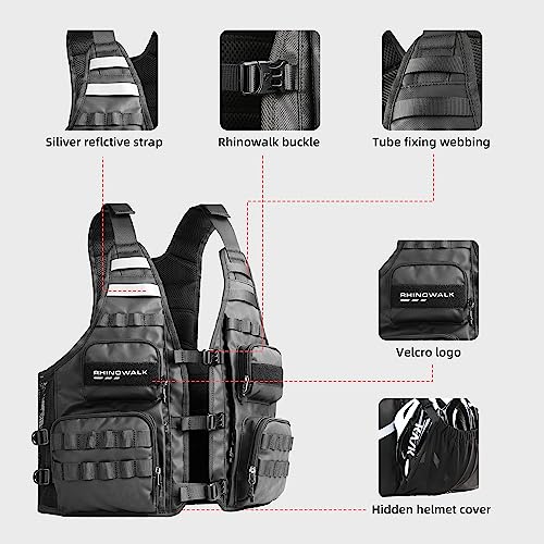 Rhinowalk Fishing Photography Vest with Multi Pockets Outdoor Jackets for Hunting, Hiking, Climbing, Traveling