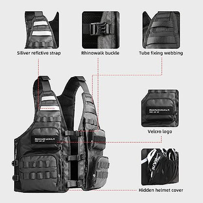 Rhinowalk Fishing Photography Vest with Multi Pockets Outdoor Jackets for Hunting, Hiking, Climbing, Traveling