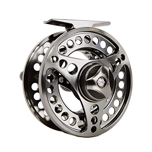 EX-ALC Fly Reel 3/4 5/6 7/8 9/10WT CNC Machined Large Arbor Aluminum Fly Fishing Reels Silver/Gunsmoke Fly Reels - color: Gunsmoke, size: 3/4WT Fly Reel