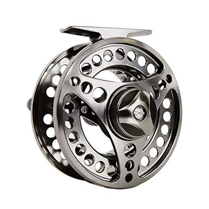 EX-ALC Fly Reel 3/4 5/6 7/8 9/10WT CNC Machined Large Arbor Aluminum Fly Fishing Reels Silver/Gunsmoke Fly Reels - color: Gunsmoke, size: 7/8WT Fly Reel