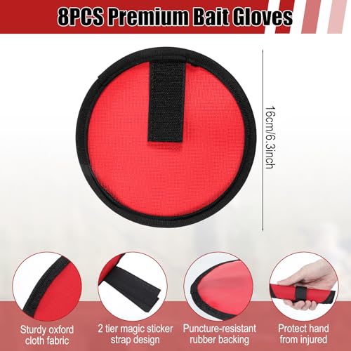 8 Pcs Lure Wrap, 5.9 Inch Fishing Hook Covers Fishing Hook Cover Protector Guard to Keep Fishermen Safe for Rod - color: Red