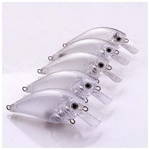 Blank Hard Lures Kit Unpainted Fishing Baits Sets Crankbait Wobblers Freshwater Fish Lure Wobblers Minnow Lure Bodies Fishing Tackle - color: 25pcs 8CM