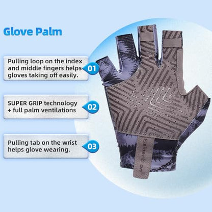 Seibertron S.P.S.G-2 UPF100+ Sun/UV Protection Fishing Adult & Youth Glove - color: black, size: XS Youth
