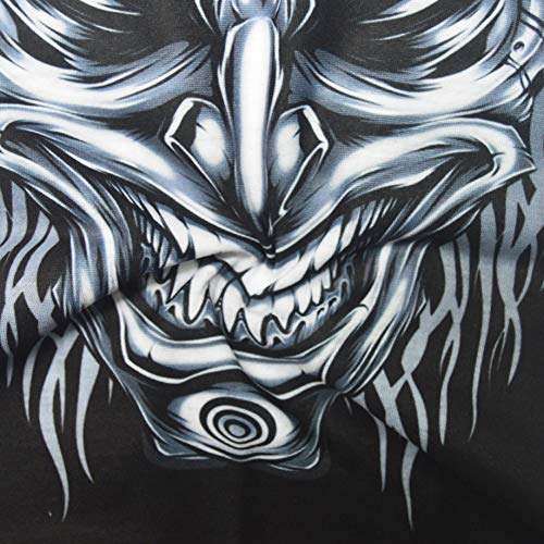 Obacle Neck Gaiter Face Mask Bandana for Dust Wind Sun Protection for Men Women - color: Skull Beard V Teeth