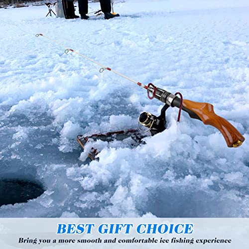 Ice Fishing Rod, 23" Ultralight Fast Action Spinning Rods Portable Ice Fishing Pole Winter Ice Fishing Gear for Walleye Perch Panfish Bluegill