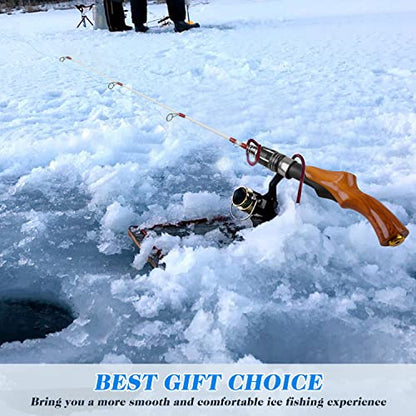 Ice Fishing Rod, 23" Ultralight Fast Action Spinning Rods Portable Ice Fishing Pole Winter Ice Fishing Gear for Walleye Perch Panfish Bluegill
