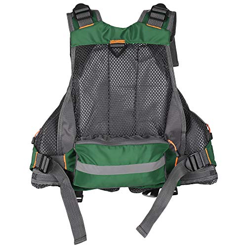 Lixada Fly Fishing Vest Fishing Jacket Breathable Polyester Mesh Design Fishing Vest - color: Dark Green