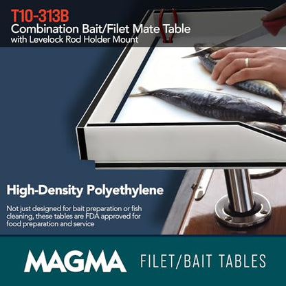 Magma Products Combination Bait/Filet Mate and Levelock Rod Holder Mount - style: 31 inch