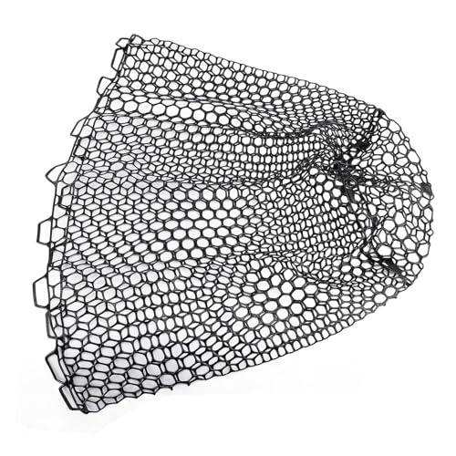 SUNGOOYUE Fishing Net Replacement 79cm 31.1in PVC Fishing Landing Mesh Landing Net Replacement with Deepened Soft Flexible Rubber Head for Angler Freshwater Saltwater