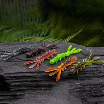 15PCS Soft Fishing Crawfishes Lure Lobsters Baits Crayfishs Lure Shrimp Baits Artificial Lure Swimbait for Outdoor Fishi