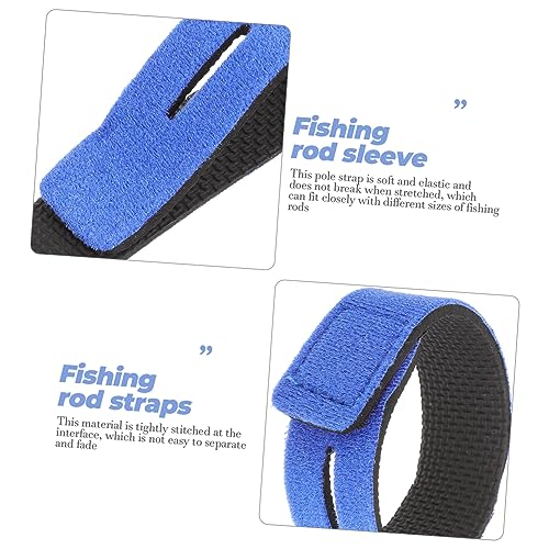 BESPORTBLE 5pcs Fishing Rod Strap Elastic Tackle Ties for Rods Soft and Band Lightweight and Practical Fishing Gear for Outdoor Use Prevents and Damage