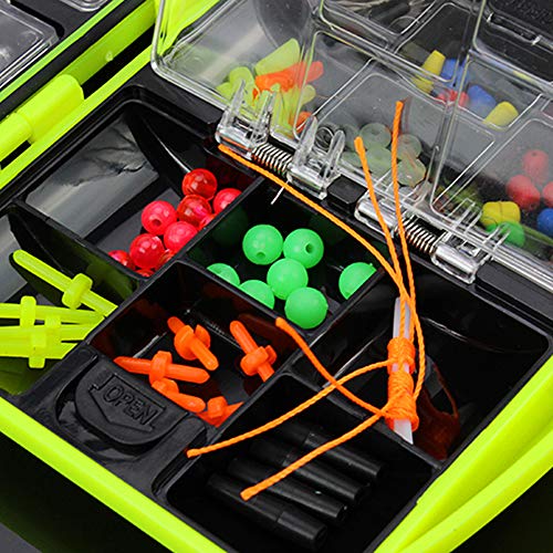 Bait Case, Fishing Accessories Kit Including Hook Sinker Weights Fishing Swivels Snaps Fishing Line Beads Fishing Set with Tackle Box