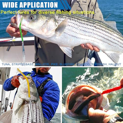 Diamond Jigs Saltwater Fishing Lures, Bottom Bouncing Sinking Casting Jigging Spoon Baits, Deep Sea Vertical Ocean Lures Surf Fishing Jigs for Bluefish Striper Tuna Salmon - style: 10oz-3pcs