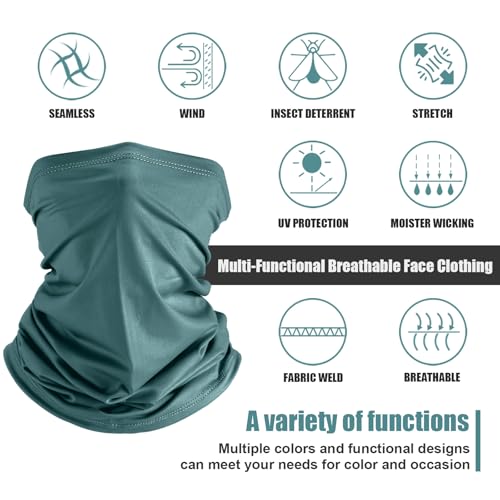 Geyoga Summer UV Protection Cooling Neck Gaiter | Sunscreen Breathable Face Scarf Bandana Mask Neck Gaiter for Outdoor Fishing Hiking Camping - color: Stylish Color