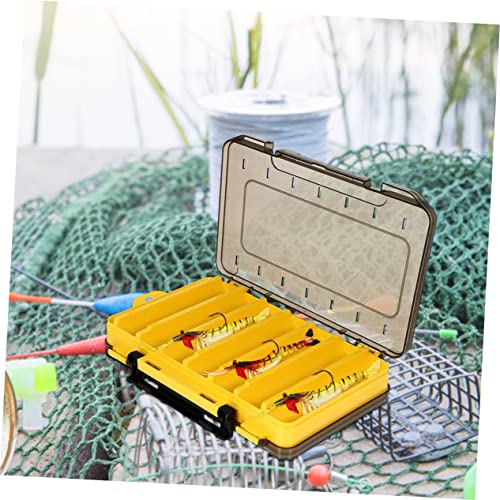 KOMBIUDA 2pcs Fishing Lure Storage Case Double-Sided Tackle Organizer for Baits and Hooks Durable Design with Internal Dividers Efficient Fishing Gear Management