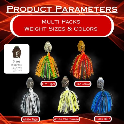 DeLong Bladed Swim Jig Variety 5-Pack - size: 1/2 oz