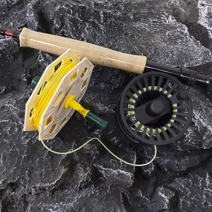 Aventik ProWeight WF Floating Fly Fishing Line Welded Loops Weight Forward Freshwater Trout Fly Line Kit WF 3 4 5 6 7 8 Low Stretch Slick Coating Accurate Casting - color: Grassgreen combo, size: 7F