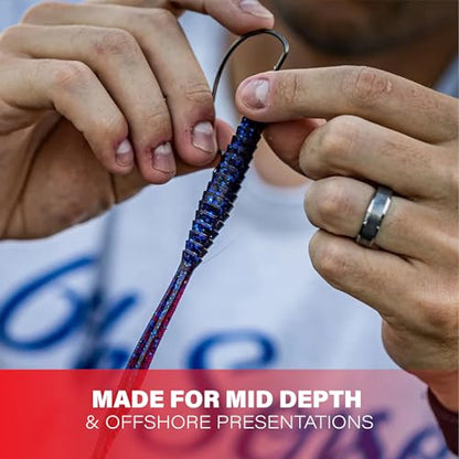 6th Sense – Ridge Worm – Soft Plastic Worm – Bass Fishing – Long Flowing Ribbon Tail Worm – Made in the USA (7 per Pack)