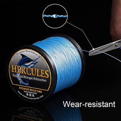 HERCULES Braided Fishing Line, Not Fade, 109-2187 Yards PE Lines, 4 Strands Multifilament Fish line, 6lb - 100lb Test for Saltwater and Freshwater, Abrasion Resistant - color: Brown, size: 8lb (3.6kg)-0.10mm-547Yds (500m)-4S