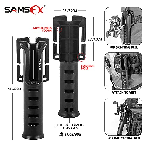 SAMSFX Adjustable Fishing Wader Belt Wading Belts for Surf Casting Kayak Fishing Accessories Waders Straps - color: 2" Wader Belt & Rod Holder
