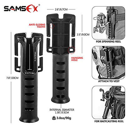 SAMSFX Adjustable Fishing Wader Belt Wading Belts for Surf Casting Kayak Fishing Accessories Waders Straps - color: 2" Wader Belt & Rod Holder