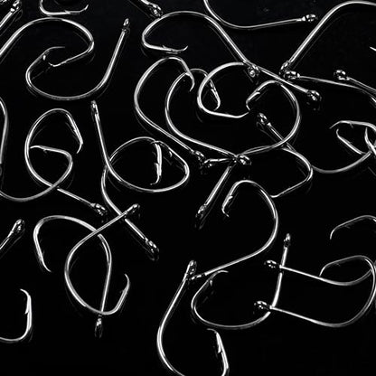 Circle Hooks Saltwater,100pcs Catfish Hooks Offset Circle Octopus Fishing Hooks High Carbon Steel 2X Strong Barbed Fishhooks for Bass Trout Freshwater Saltwater - size: 100pcs-7/0