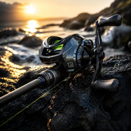 DC Baitcasting Combo, Smart Digital Brake Reel, 4-Section Carbon Rod, Tackle Bag, Line & Lures, Complete Travel Kit for Bass Freshwater - color: DC Baitcasting Combo-6FT- Right Handed