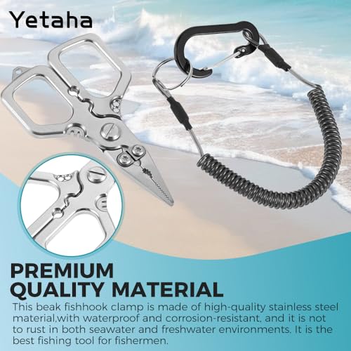 Yetaha 4 Inch Stainless Steel Fishing Pliers with Anti-Slip Grip | Mini matte multi-functional fishing pliers, ideal saltwater tackle & practical fishing gifts for men