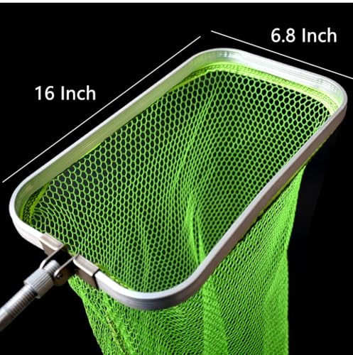 TOASIS Fishing Keep Net Collapsible Fish Keeping Nets Carp Mesh Keepnets Oblong-Nylon Mesh Fishing Keepnet Opening Size 16 x 6.8 Inches Length 4.92 Ft