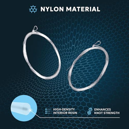 SF Pre-Tied Loop Fly Fishing Tapered Leader Nylon Clear Trout Freshwater Saltwater Bonefish Permit Bass Salmon Steelhead 7.5FT 9FT 10FT 12FT 15FT 0X 1X 2X 3X 4X 5X 6X 7X - size: 10FT-10LB, style: Saltwater Knotted 3-pack