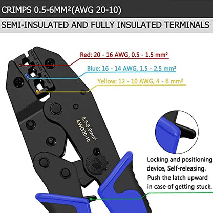 Qibaok Wire Terminals Crimping Tool Kit with 800 PCS Wire Connectors