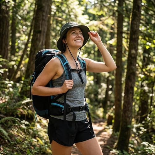 Bucket Hat for Men Women,Waterproof Sun Hat UV Protection with Detachable Face Neck Flap for Outdoors - color: Green