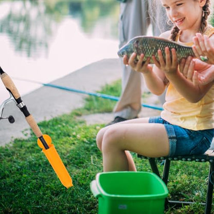 GARVALON Surf Fishing Rod Holder Ground Support Stand Yellow Beach Sand Spike Bank Fishing Rod Rack