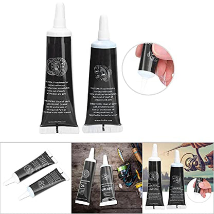 Fishing Reel Oil, Fishing Reel Grease, for Spinning Reel Lowprofile Reel (Black)