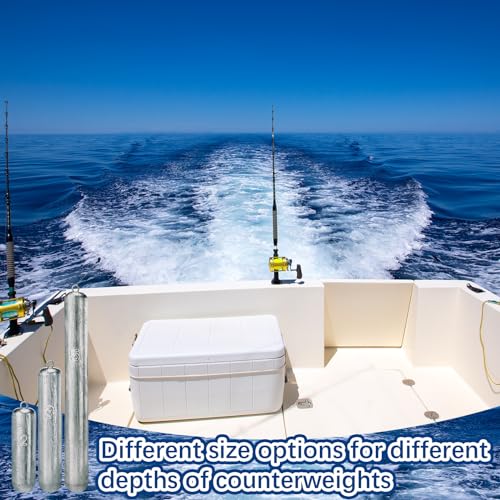 Gemscream Deep Drop Fishing Weight Metal Fishing Weights Drop Shot Weights Fishing Sinkers Drop Shot Weight for Saltwater Freshwater Fishing - size: 2 lb