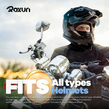 ROXUN Ski Mask Balaclava, Motorcycle Summer Cooling Breathable UV Protector - color: Ace - One Black