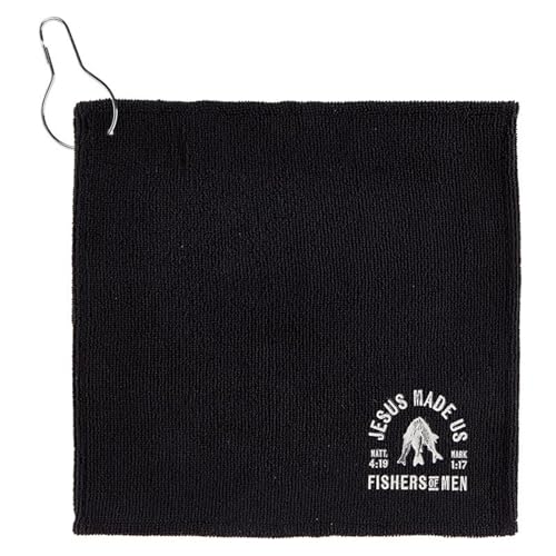 Living Grace Microfiber Towel Set - 12" Square Towels for Fishing Gym Golf Football, 6-Count, Fishers of Men - color: Fishers of Men