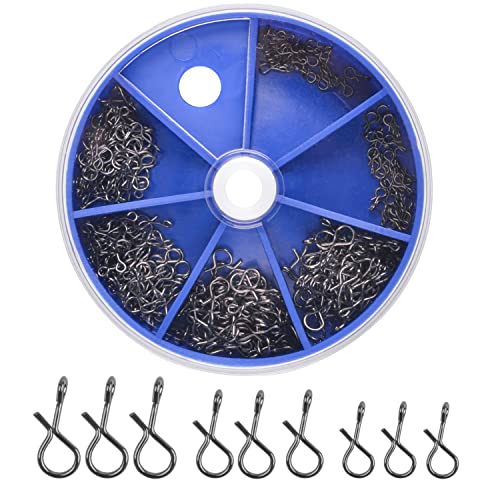 Fly Fishing Snaps Twist Clips,300pcs Stainless Steel Quick Change Lure Snaps No Knot Fast Clip Lure Connector for Flies Jigs Hooks Fly Trout Fishing Lures Clip Swivels Terminal Tackle