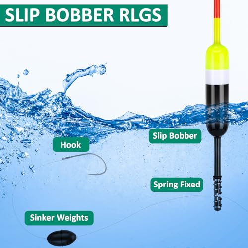 VioraWhite 20 Pcs Fishing Floats Bobbers Spring Oval Stick Slip Floats Balsa Wood High Visibility and Sensitive for Crappie Catfish Trout Panfish Walleye Fishing - size: 2.4″x0.59″x5.7″