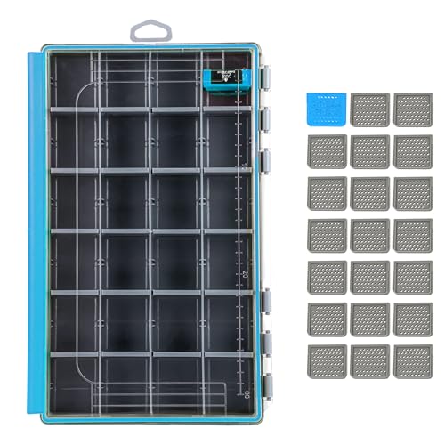 RUNCL Fishing Tackle Box - 360° Waterproof Tackle Trays, 3700 Fishing Tackle Box Organizer with Adjustable Dividers for Jigs Lures, Blue, 1 Pack - color: Blue, size: 1Pcs 3700