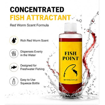Concentrated Fish Attractant Liquid, Red Worm Fishing Scent Spray for Bait & Lures, 100ml Fish Bait Additive for Trout, Bass, Panfish, Lake River Dock & Freshwater Fishing Gear - color: 3PC