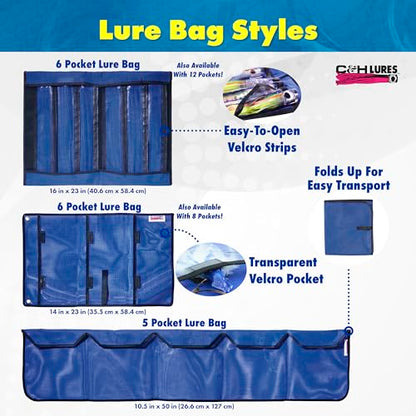 C&H Lures Fishing Lure Case, 14.5 in x 28 in / 36.8 cm x 71.1 cm, 8 Pocket