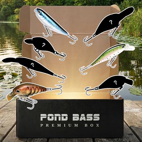 LUCKY CRAFT Pond Bass Premium Box, 7 Freshwater Fishing Lures for Pond and Lake Fish, Mystery Selection Tackle Box with Surprise Bass Lures, Fishing Gear Accessories - style: Pond Bass Fishing
