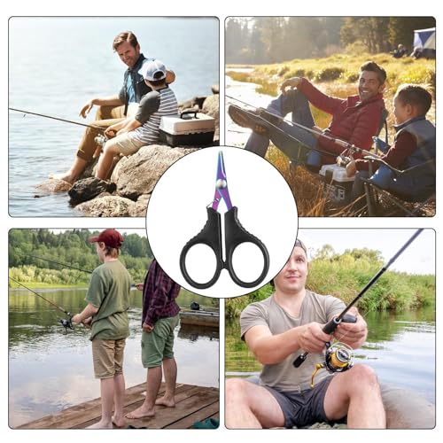 Fishing Braid Scissors, Fishing Pliers Scissor, Fishing Scissor Cutter, Saltwater Resistant Fishing Gear, Fishing Utility Scissor, Scissor Fishing Gadget, Multifunctional Fishing Scissor for Fish