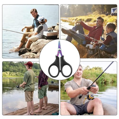 Fishing Braid Scissors, Fishing Pliers Scissor, Fishing Scissor Cutter, Saltwater Resistant Fishing Gear, Fishing Utility Scissor, Scissor Fishing Gadget, Multifunctional Fishing Scissor for Fish