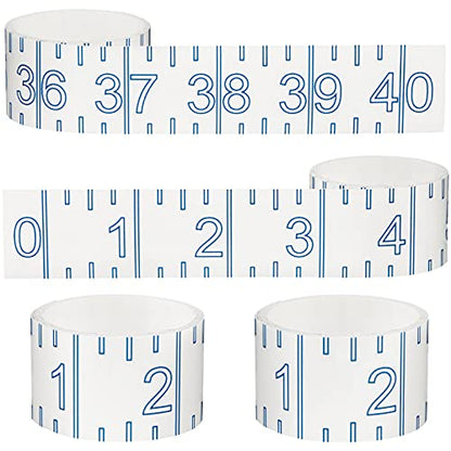 4 Pieces 40 Inch Fish Rulers Fish Measuring Tape Sticker for Boat Transparent Waterproof Adhesive Ruler Tape Fishes Measure Board for Fishing Accessories(Blue) - color: Blue