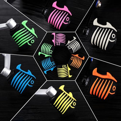 Fishing Reel Replacement Handle with Knob Covers, Spinning Casting Baitcaster Reel Grip Parts Universal Rocker Arm Non-Slip Rubber Sleeve - color: 12PCS-Reel-Knob-Covers