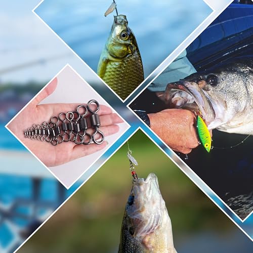 Rolling Barrel Fishing Swivel Black Nickle Fishing Hook Line Connector Fishing Tackle Accessories 30LB to 335LB 50-100pcs - size: 100pcs 2#