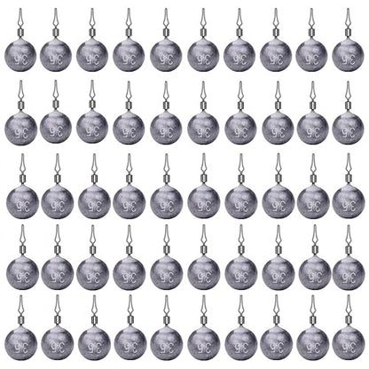50Pcs Round Fishing Weights Sinkers Ball Fishing Weights Casting Drop Shot Sinkers Catfishing Sinkers Lead Weights Sinkers with Barrel Swivels for Saltwater Freshwater Fishing-(3.5-10g) - size: 1/8oz(3.5g)-50 Pack