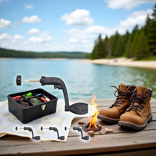 4 Pcs Black Fishing Spinning Reel Handle Grip Replacement, Plastic Fishing Reel Power Handle Crank Arm Spinning Reel Folding Rotary Knob Repair Parts Black Reels Accessories